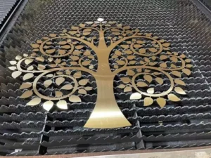 CNC laser cutting in brass